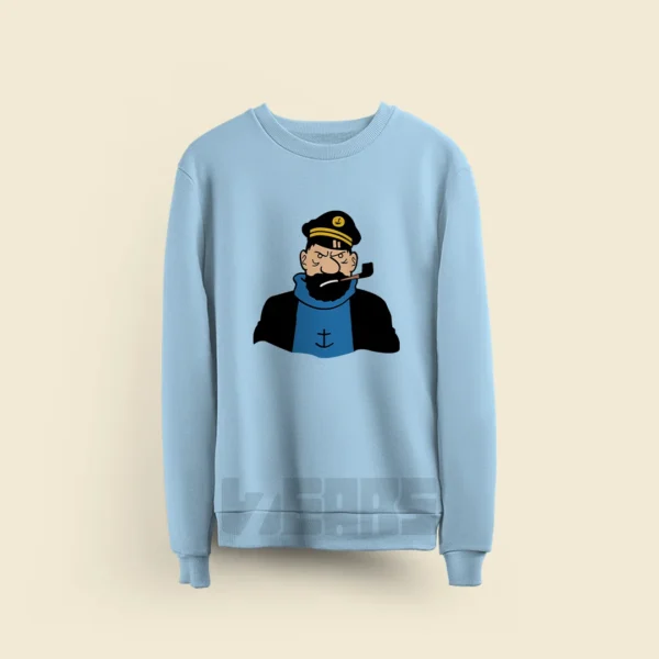 سوییشرت تن تن Tintin طرح Captain Haddock Art