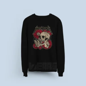 سوییشرت Metallica طرح Vintage Skull