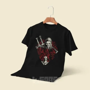 تیشرت Witcher طرح بازی ویچر گرالت و سیری