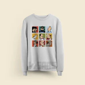 سویشرت تن تن Tintin طرح کاراکتر های کمیک