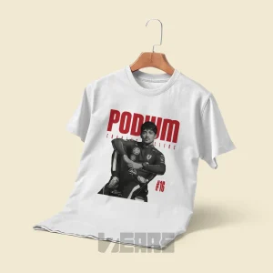 تیشرت چارلز لکلرک فراری طرح Podium
