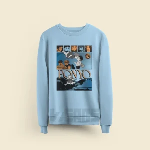 سویشرت Ponyo طرح پونیو روی صخره کنار دریا