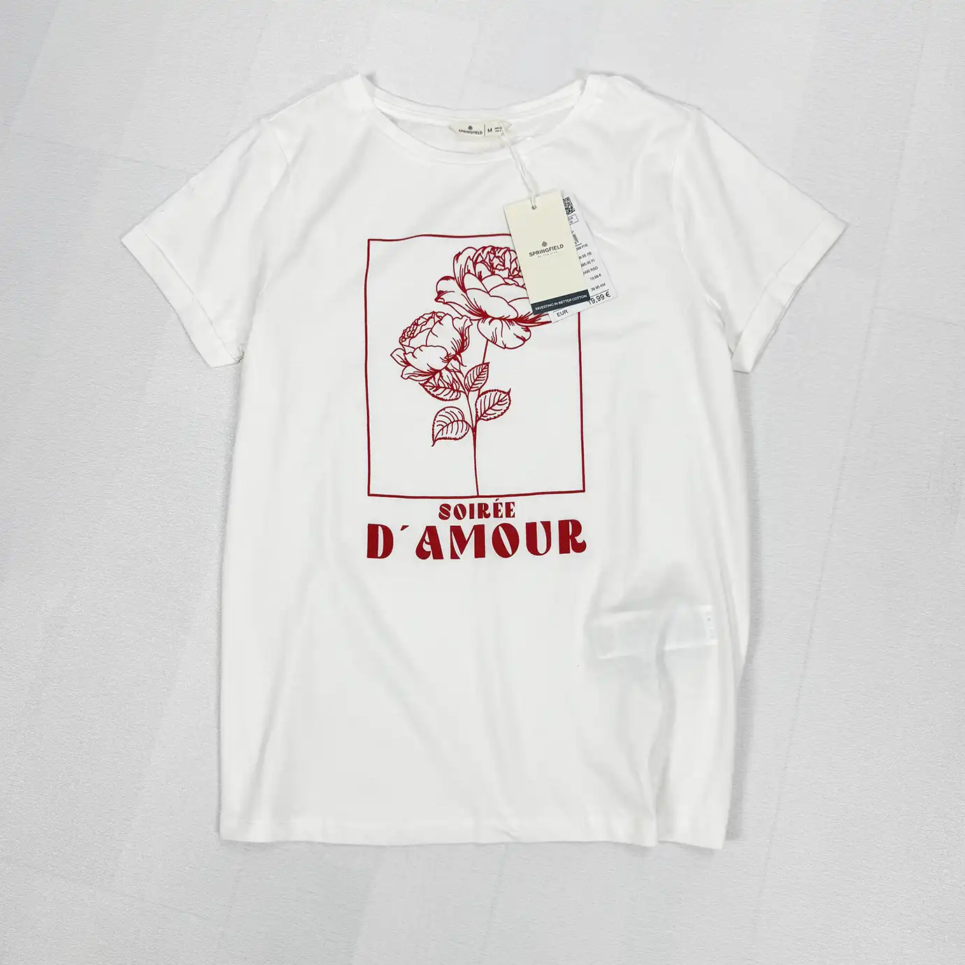 تیشرت وارداتی اسپرینگ فیلد طرح Soirée d’amour