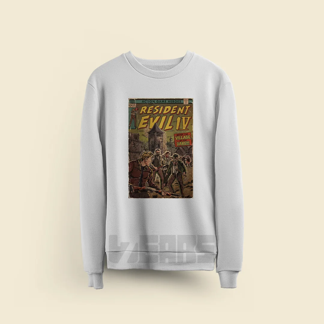 سویشرت رزیدنت اویل طرح کمیک RE4 (2) سویشرت رزیدنت اویل طرح کمیک RE4