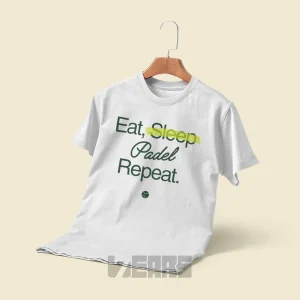 تیشرت پدل طرح Eat Sleep Padel